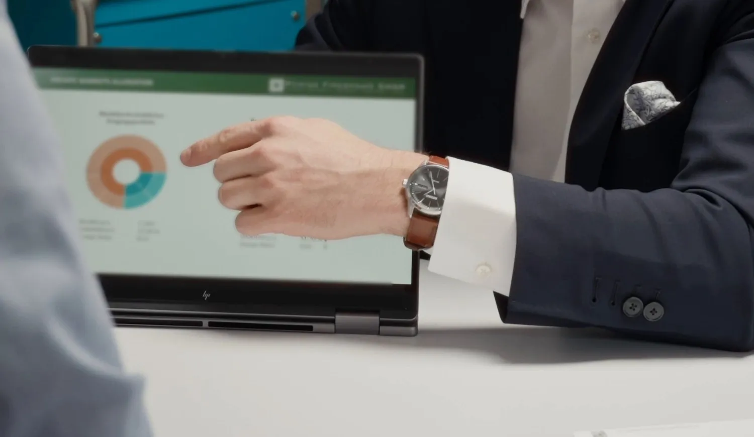 Besprechung einer Allokation am Tablet